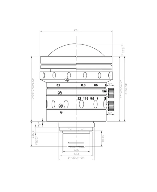 SAM-FA3.7F28-C23 mechanical drawing