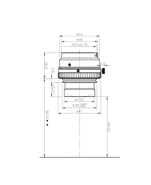 SAM-LS90F45-C90 mechanical drawing