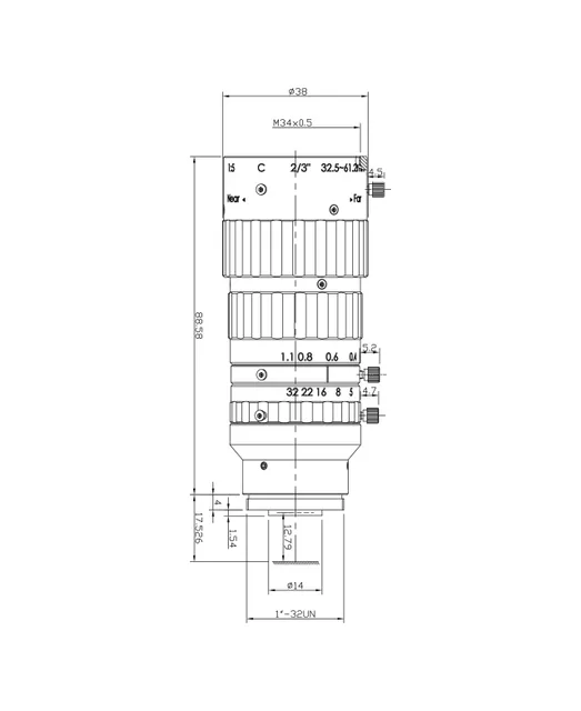 SAM-MCZ03-11WD0-C23 mechanical drawing