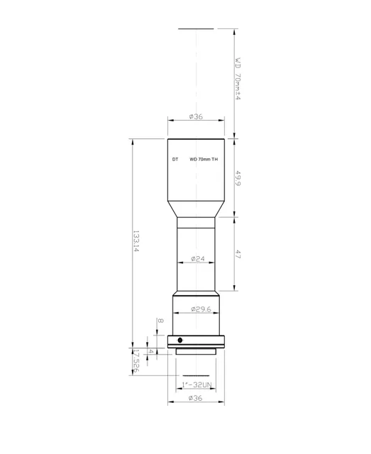 SAM-TC6.4WD74-C1-BT mechanical drawing